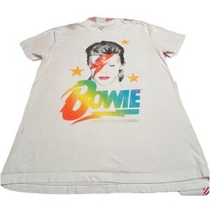 David Bowie T Shirt Size M Relaxed Fit White Ziggy Stardust Starman Hollister